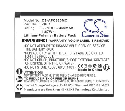Batterie pour Agfaphoto ZK01