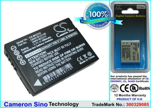 Batterie pour Panasonic DMW-BCG10