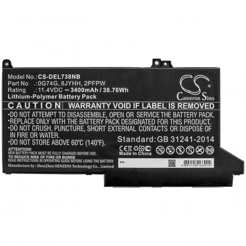 Batterie pour Dell 0G74G
