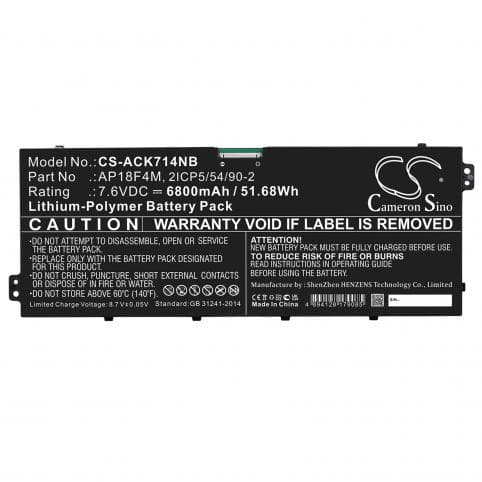 Batterie pour Acer AP18F4M(2ICP5/54/90-2)