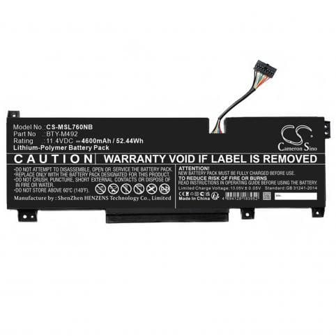 Batterie pour MSI BTY-M492
