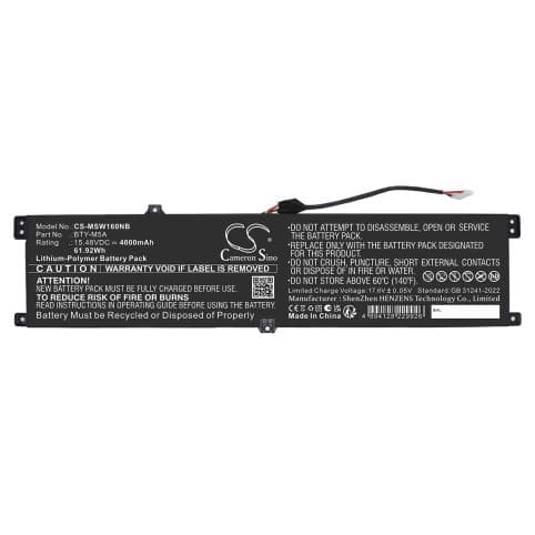 Batterie pour MSI BTY-M5A
