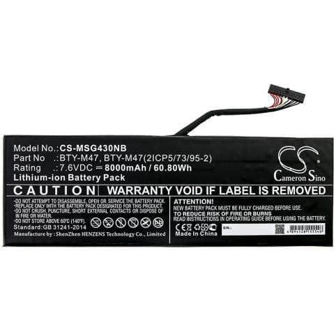 Batterie pour MSI BTY-M47
