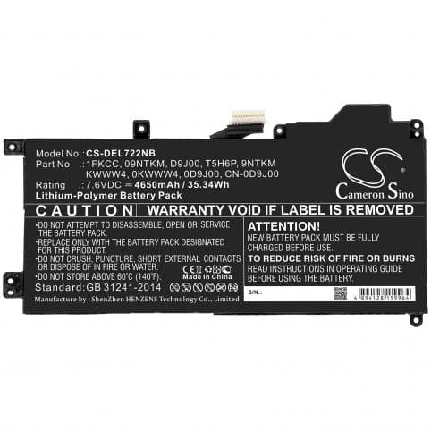 Batterie pour Dell 09NTKM