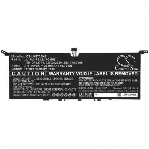 Batterie pour Lenovo 5B10R32748