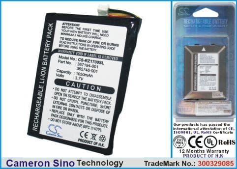 Batterie pour HP Compaq Ipaq Jornada Aero 367194-001