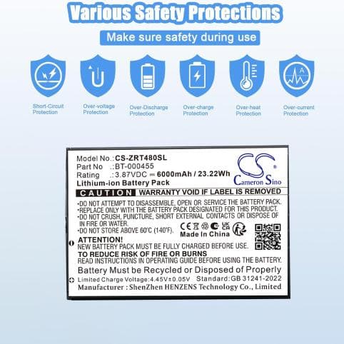 Batterie pour Zebra BT-000455