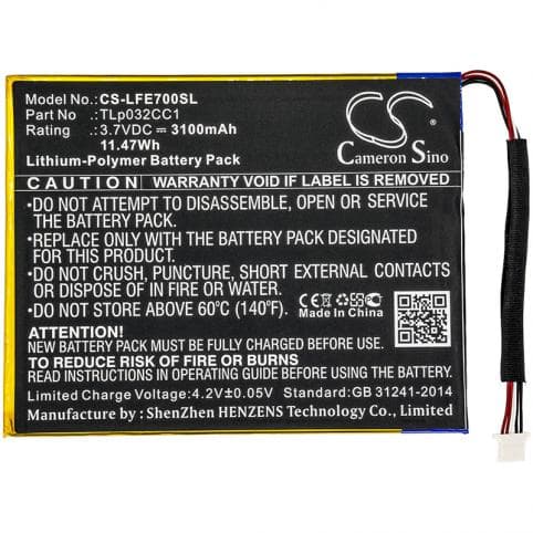 Batterie pour Leapfrog TLp032CC1