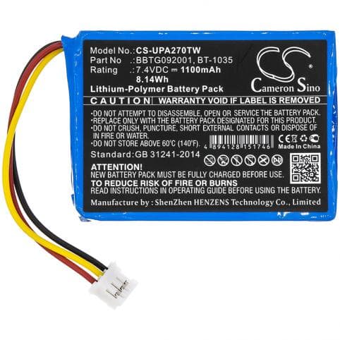 Batterie pour Uniden BBTG092001