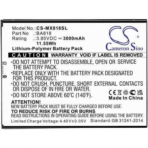 Batterie pour Meizu BA818