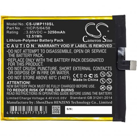 Batterie pour UMI 1ICP/5/64/58