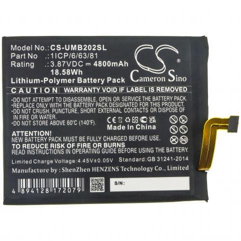 Batterie pour UMI 1ICP/6/63/81