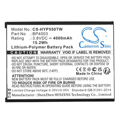 Batterie pour Hytera BP4003