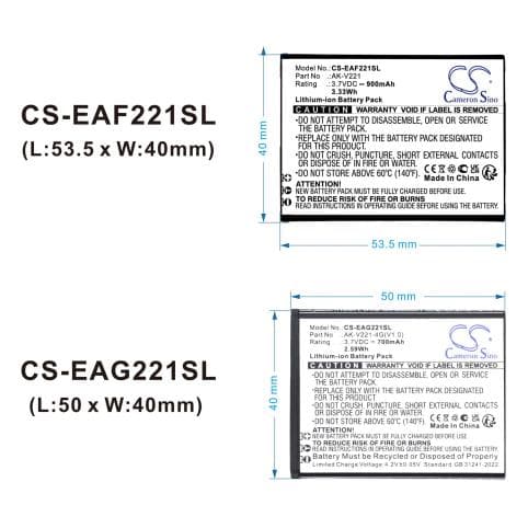 Batterie pour Emporia AK-V221-4G(V1.0)