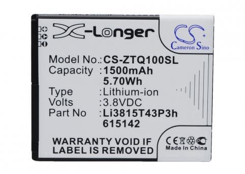 Batterie pour ZTE Li3815T43P3h615142