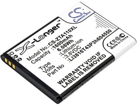 Batterie pour ZTE Li3816T43P3h604550