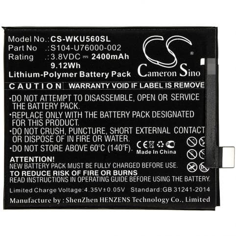 Batterie pour Wiko S104-U76000-000