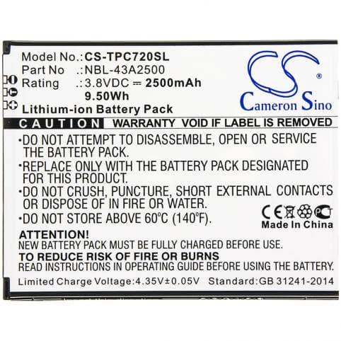 Batterie pour Neffos NBL-43A2500