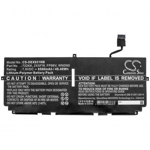 Batterie pour Dell 2XXFW